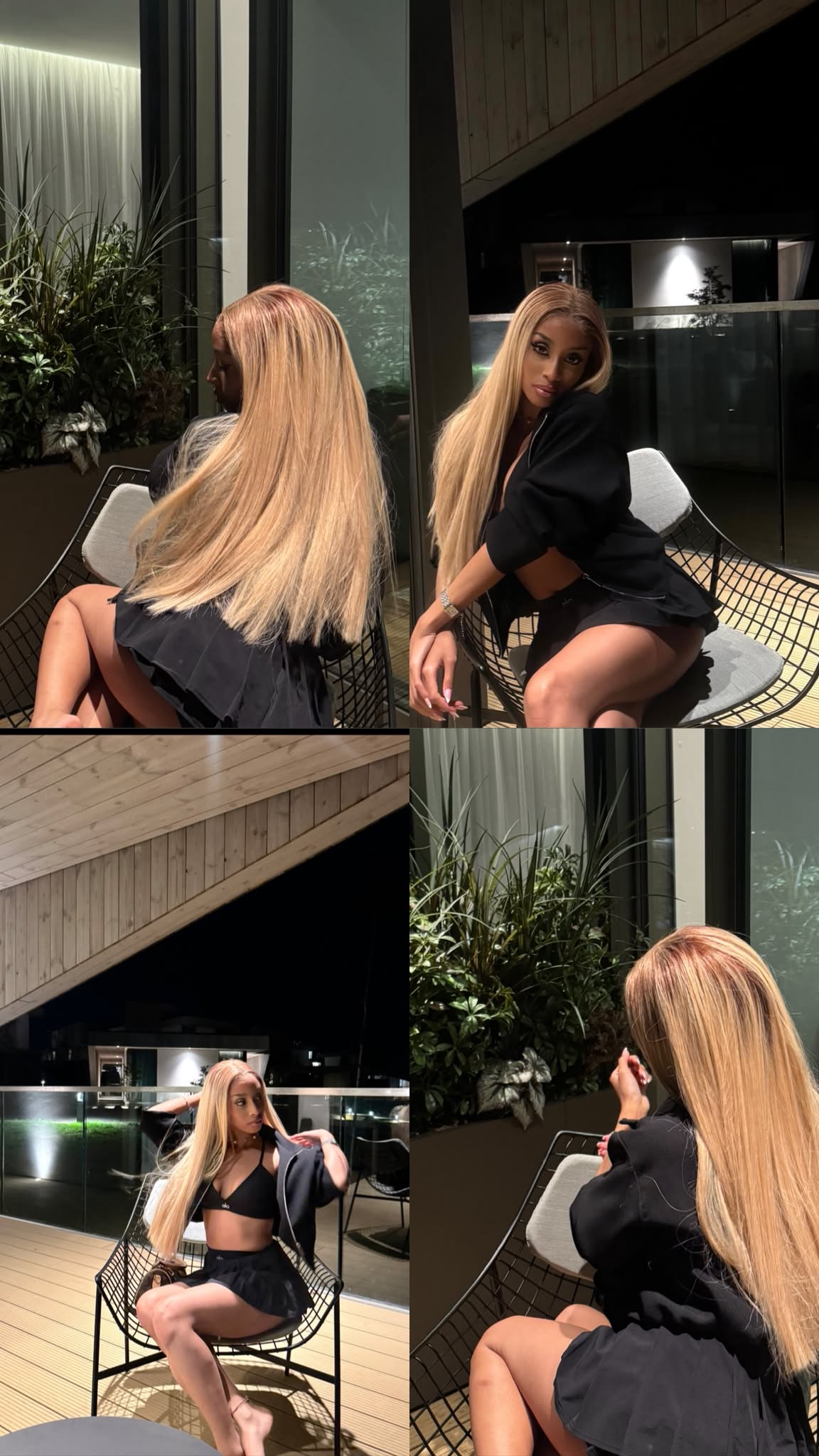 Customer with a deep wave frontal wig and glueless install